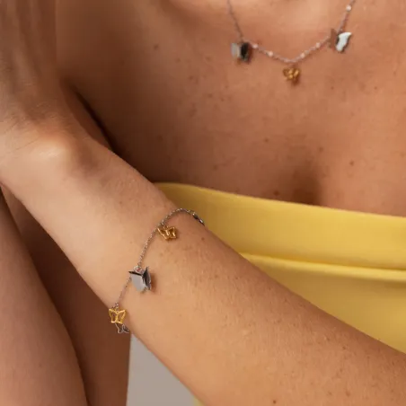 Naiste Käevõru One Jewels OJBB02SG Kuldne Hõbedane